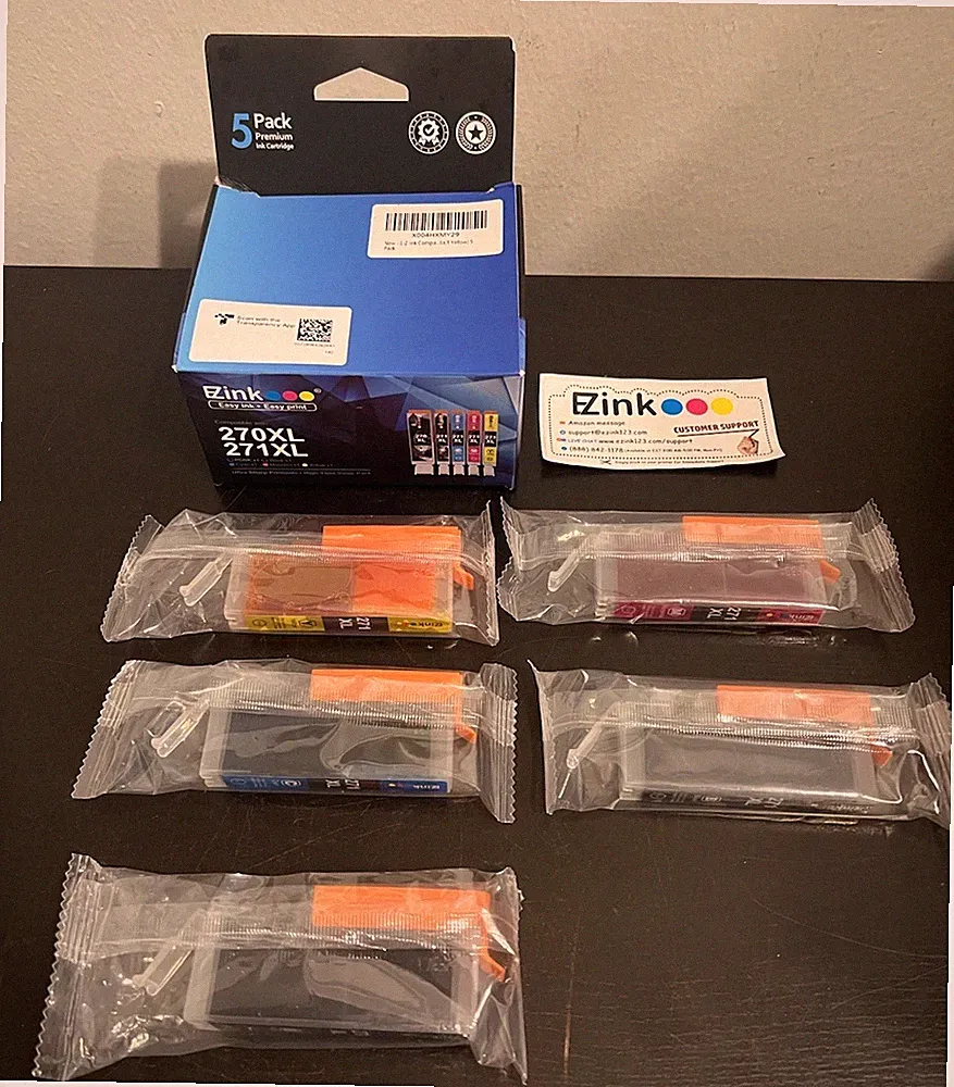 E-Z Ink 270XL/271XL Ink Cartridge Combo Pack - 5 Count - Sealed Packs - Not OEM