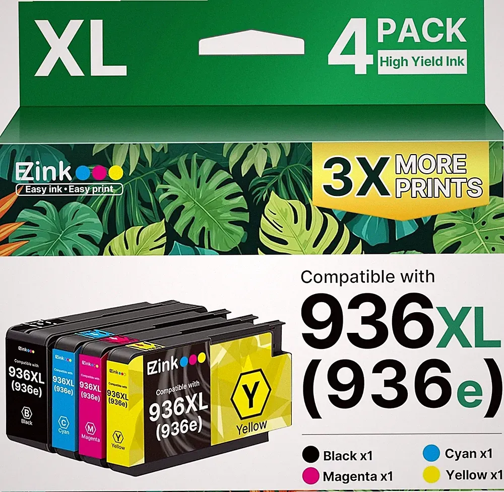 E-Z Ink 936XL 936e 936 Ink Cartridges Replacement Combo 4 Pack for HP Printers