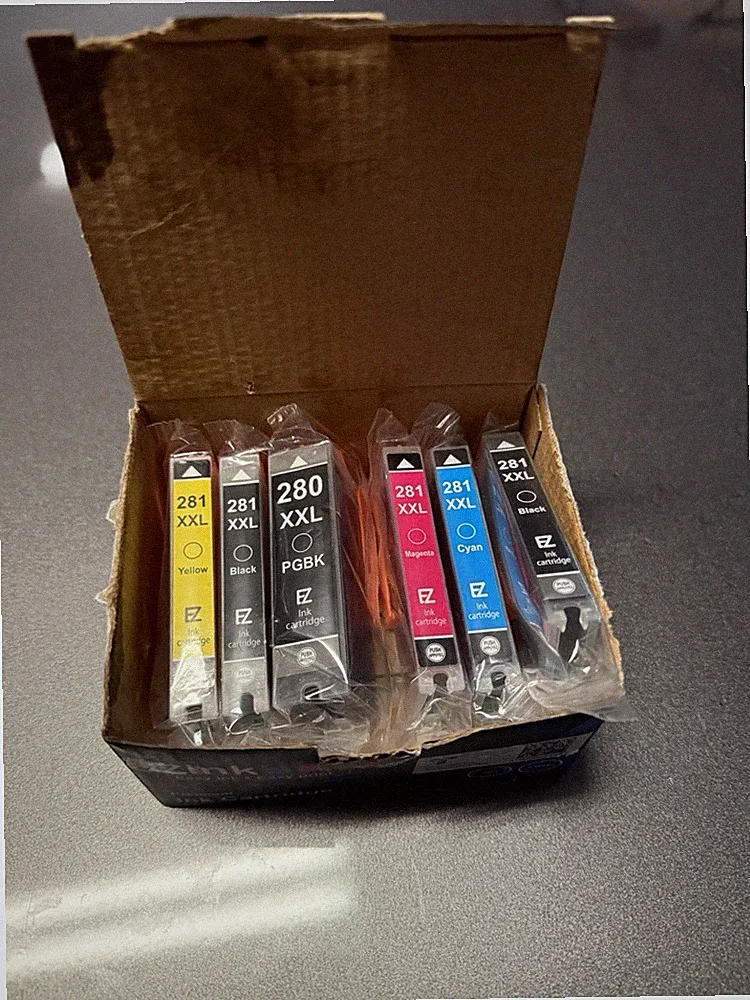 E-z Ink Black and Color Ink Cartridge 280XXL 281XXL -Sealed Expired 12/28/2023