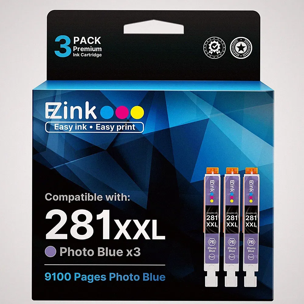 E Z Ink Compatible Photo Blue Ink Cartridges For Canon Cli 281Xxl 3 Pack