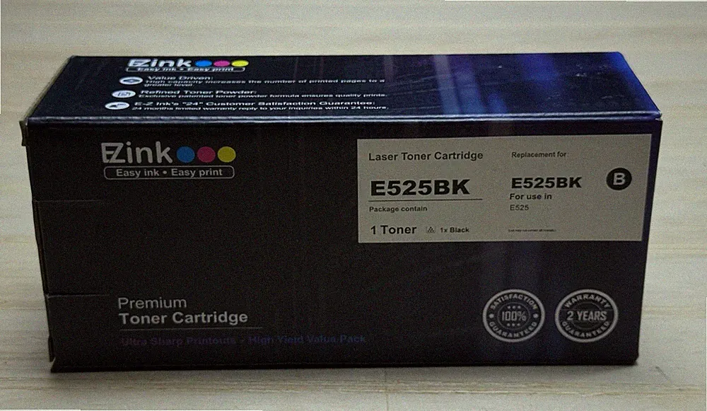 E-Z Ink E525BK Black Laser Toner Cartridge Replacement for Dell E525 High Yield