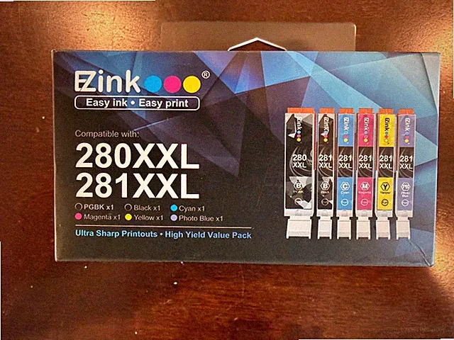 E-z Ink TM Black and Color Replacement Ink Cartridge for Canon PGI-280...