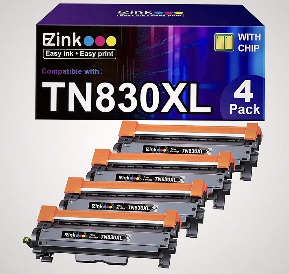 E-Z Ink TN830XL Compatible Toner Cartridge 4 Pack for Brother HL-L2460DW L2480DW