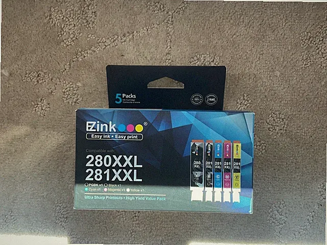 EZInk Black & Color Ink Cartridge PGBK 280XXL & 281XXL