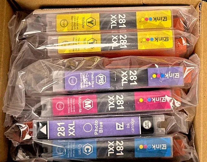 EZink CLI-281 XXL Ink Cartridge 5-Pack Photo Blue