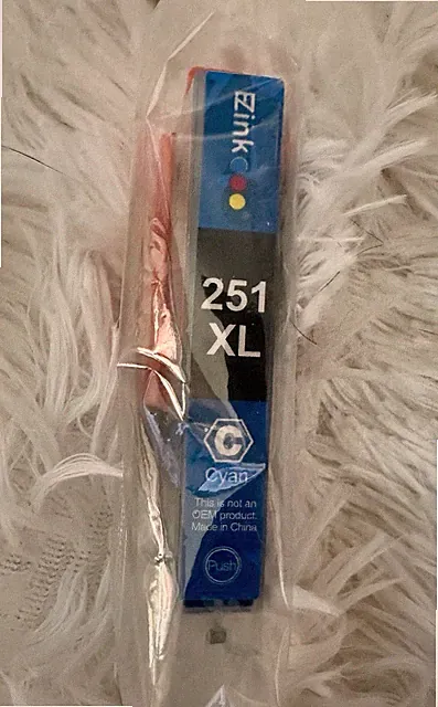 EZInk Printer Ink Cartridge 251 XL Cyan NWT New In Original Packaging